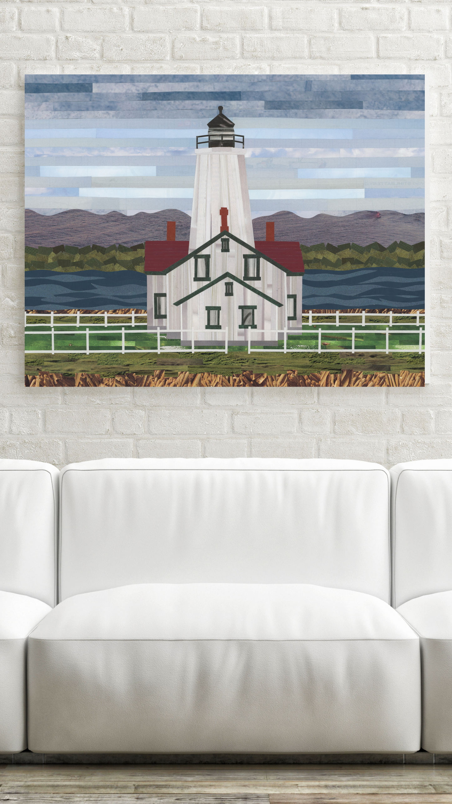 Sequim Dungeness Lighthouse Thin Canvas Print 16x20"