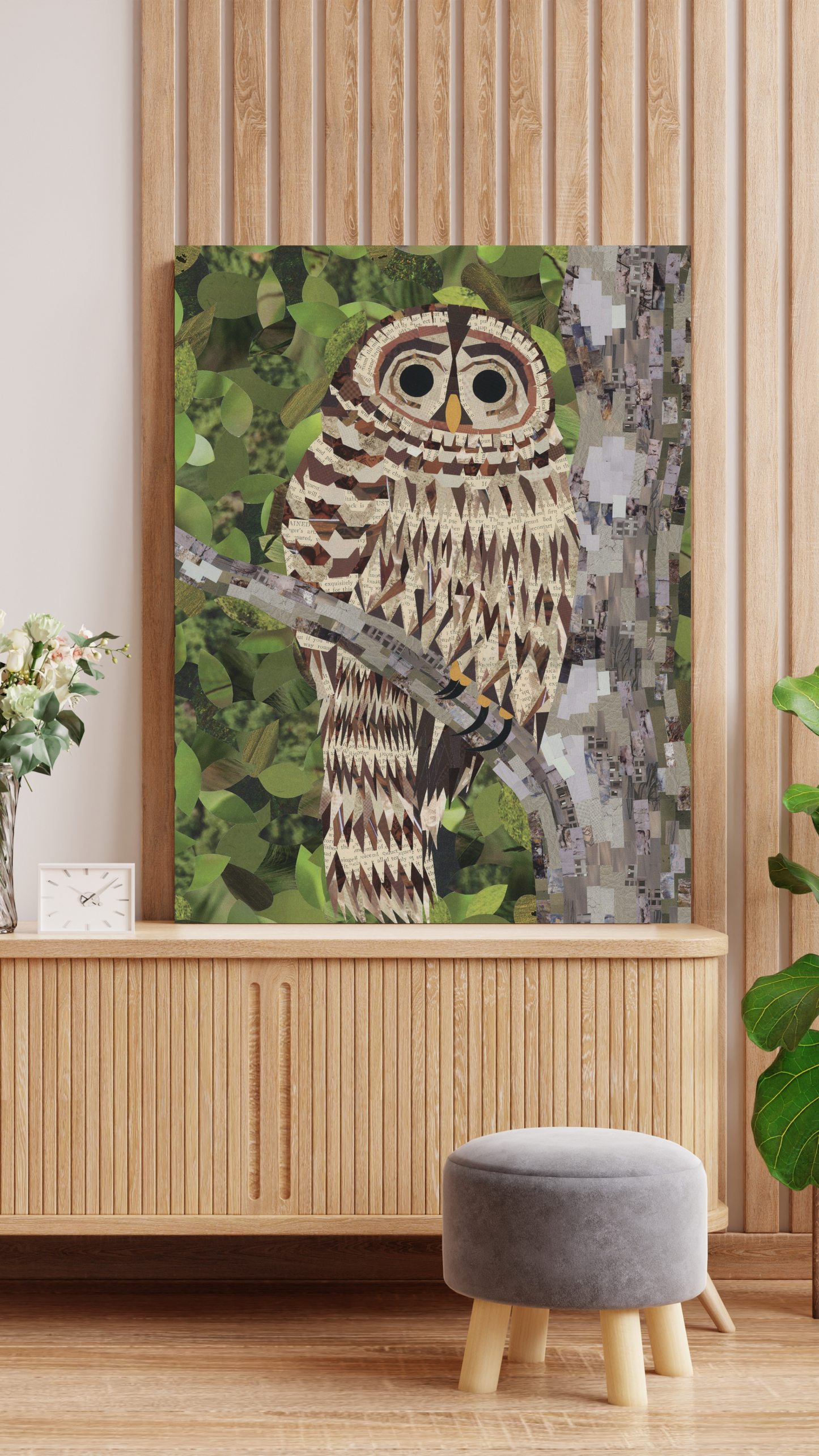 Hoot Hoot Thin Canvas Print 16x20"