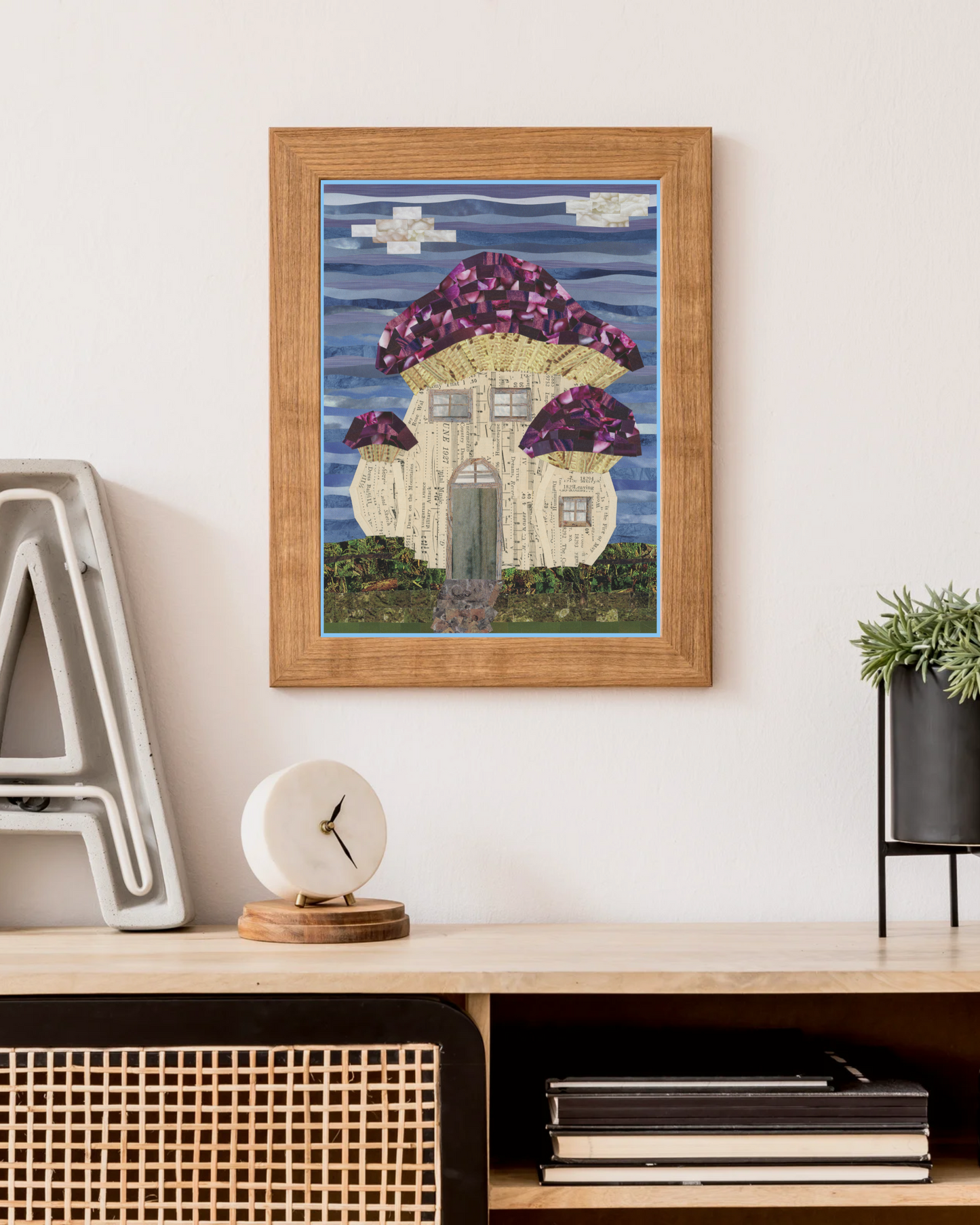 Mushroom House Print 11x14"