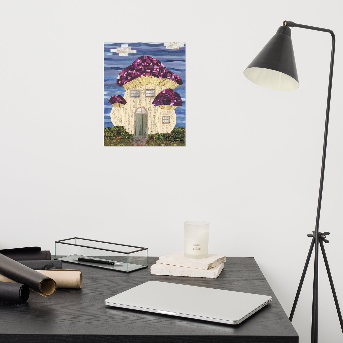 Mushroom House Print 11x14"