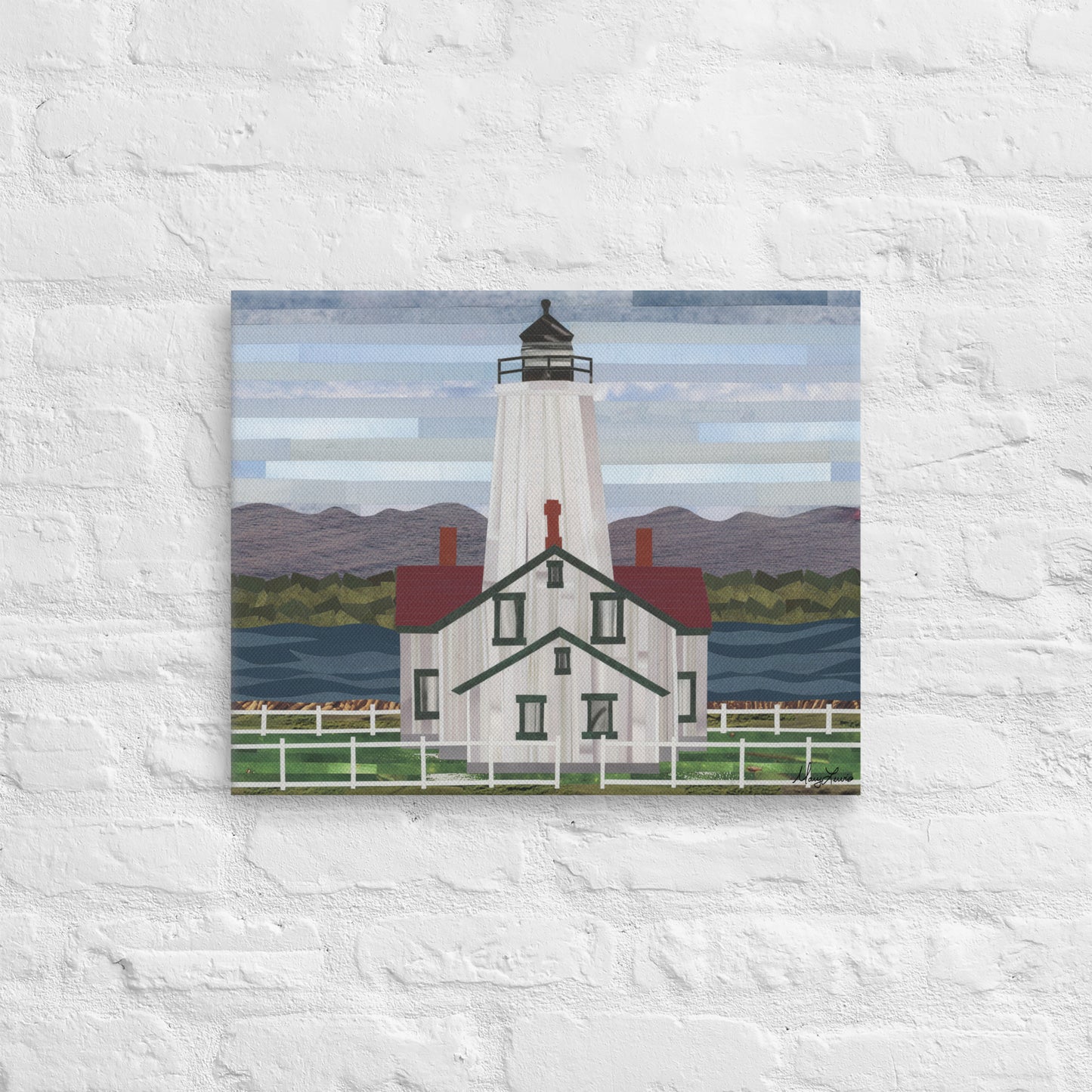 Sequim Dungeness Lighthouse Thin Canvas Print 16x20"