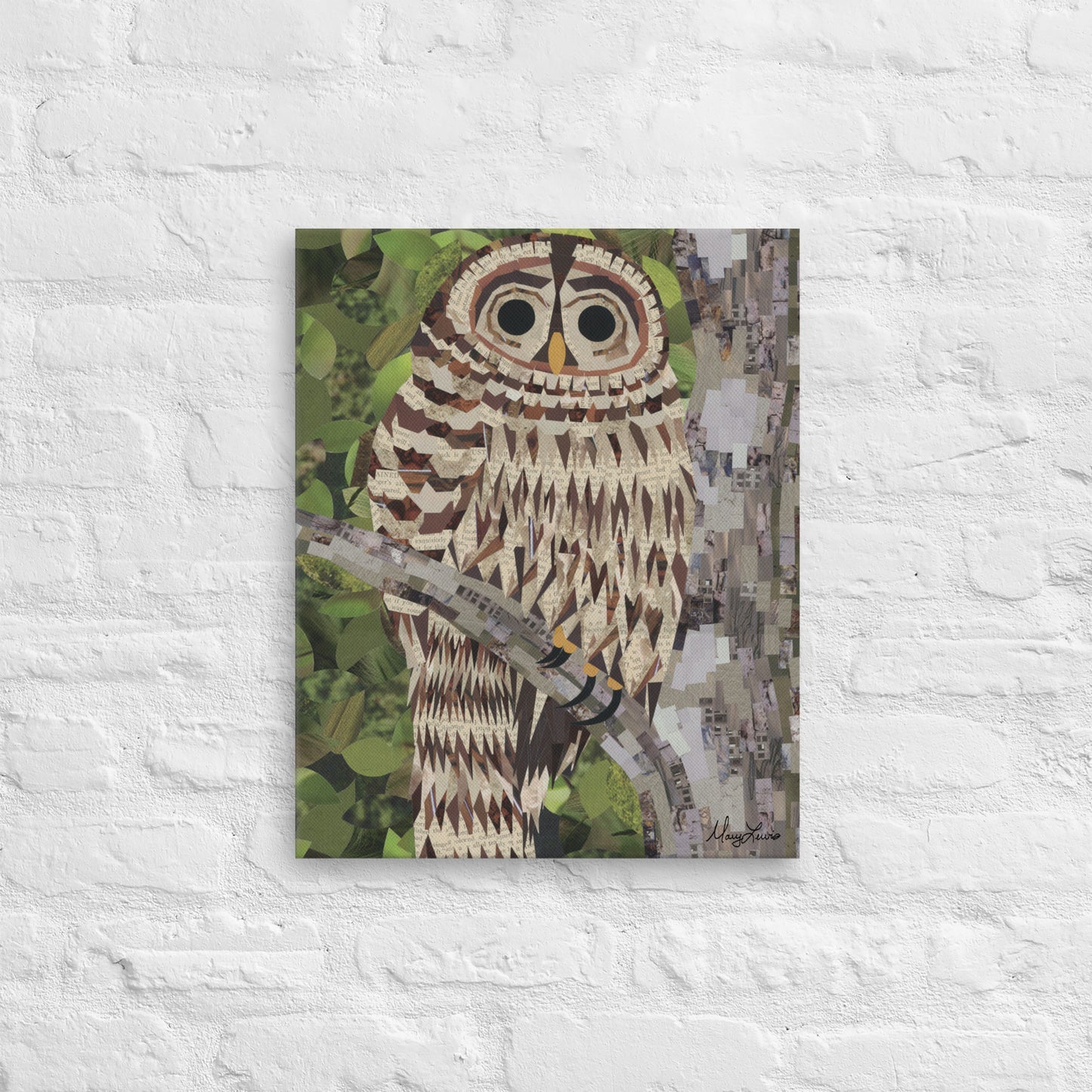 Hoot Hoot Thin Canvas Print 16x20"