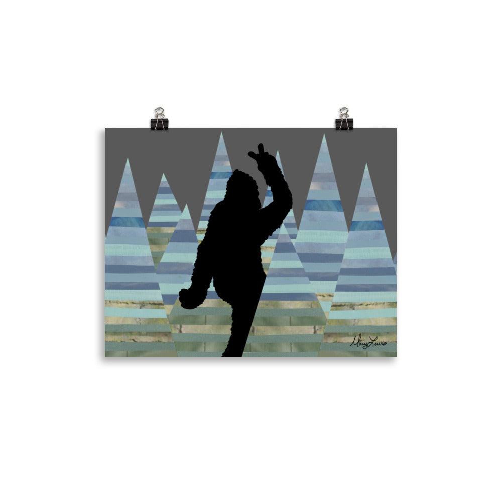 Sasquatch, the Hide and Seek Champion 11"x14" Print