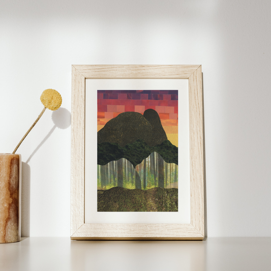 Sun Setting Behind The Mountains 8x10" Print