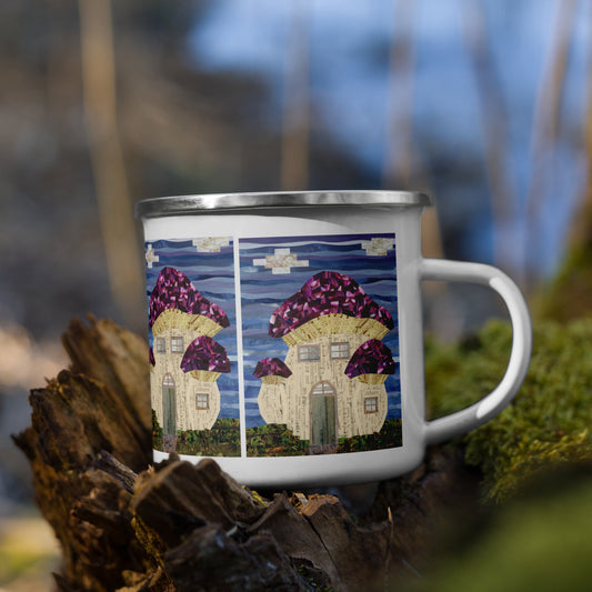 Mushroom House Camping Mug