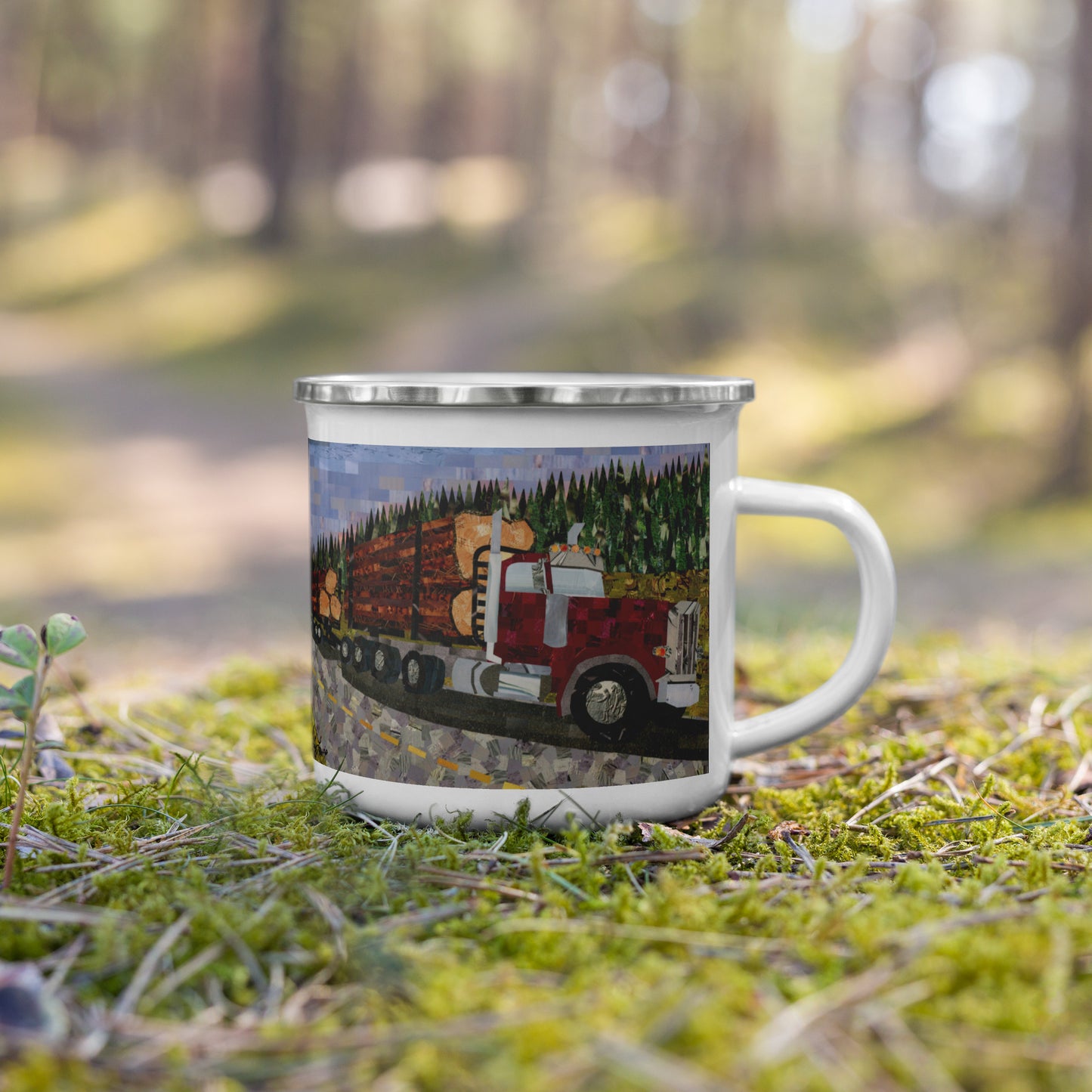 PNW Logging Enamel Mug