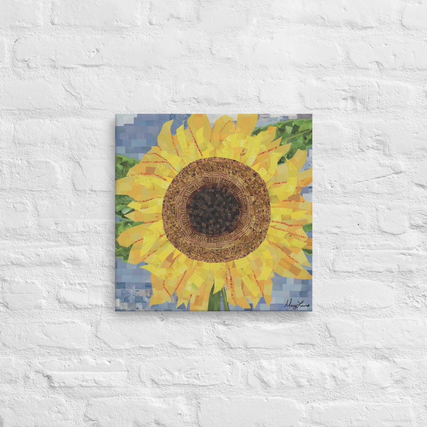 Soaring Sunflower Thin Canvas Print 16x16"