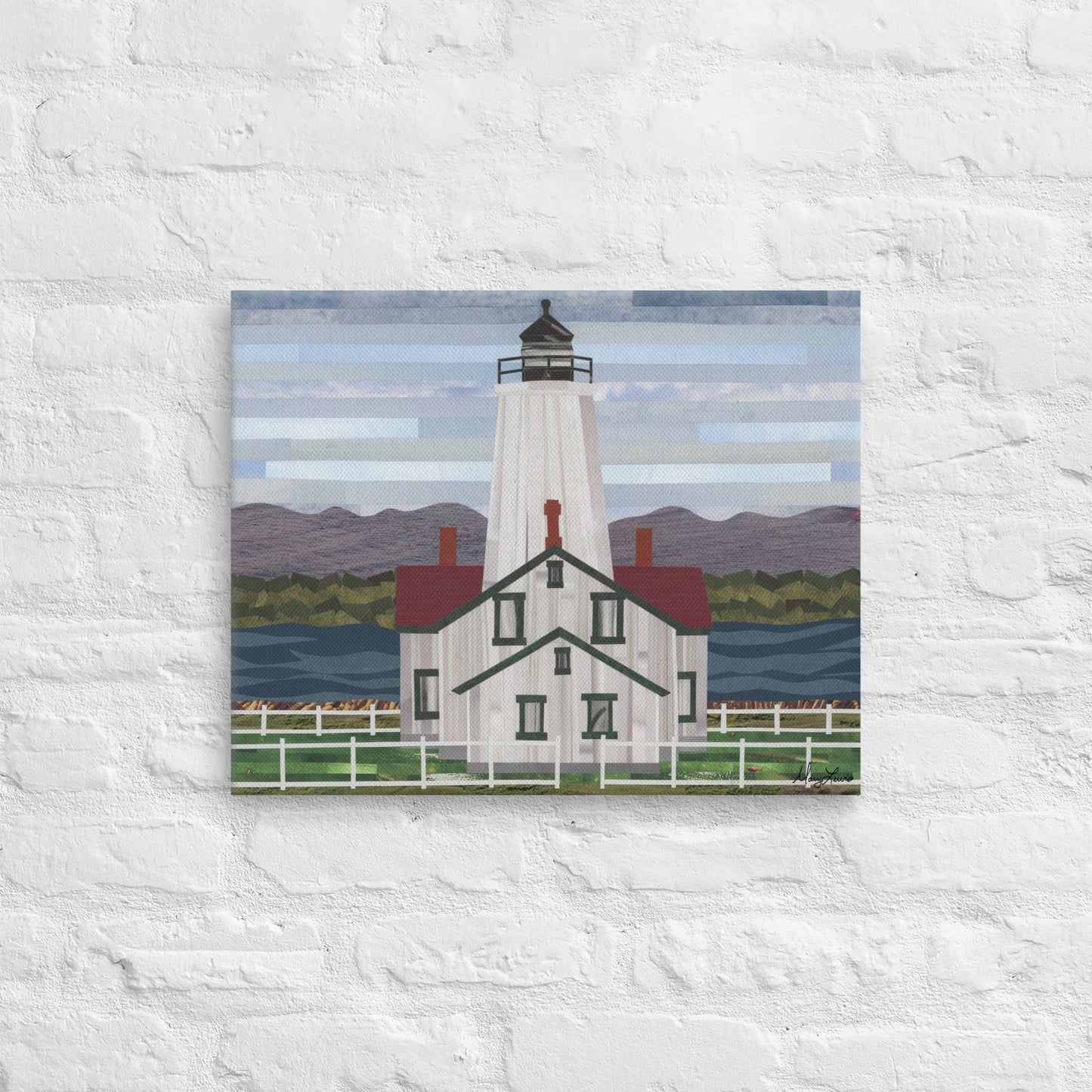 Sequim Dungeness Lighthouse Thin Canvas Print 16x20"