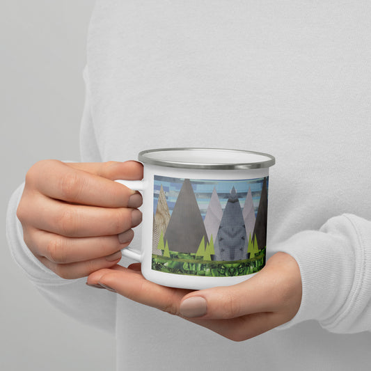 Olympic Mountains Enamel Mug