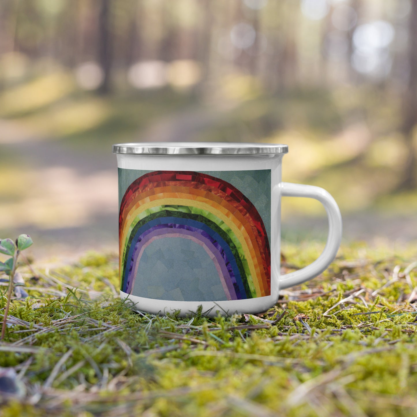 Over The Rainbow Enamel Mug