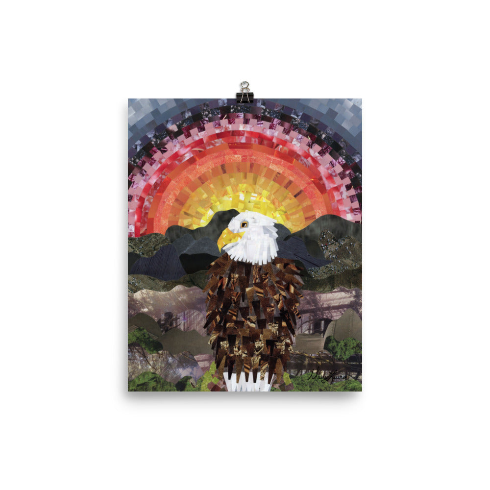Bald Eagle Basking in the Sunset Print 8"x10"