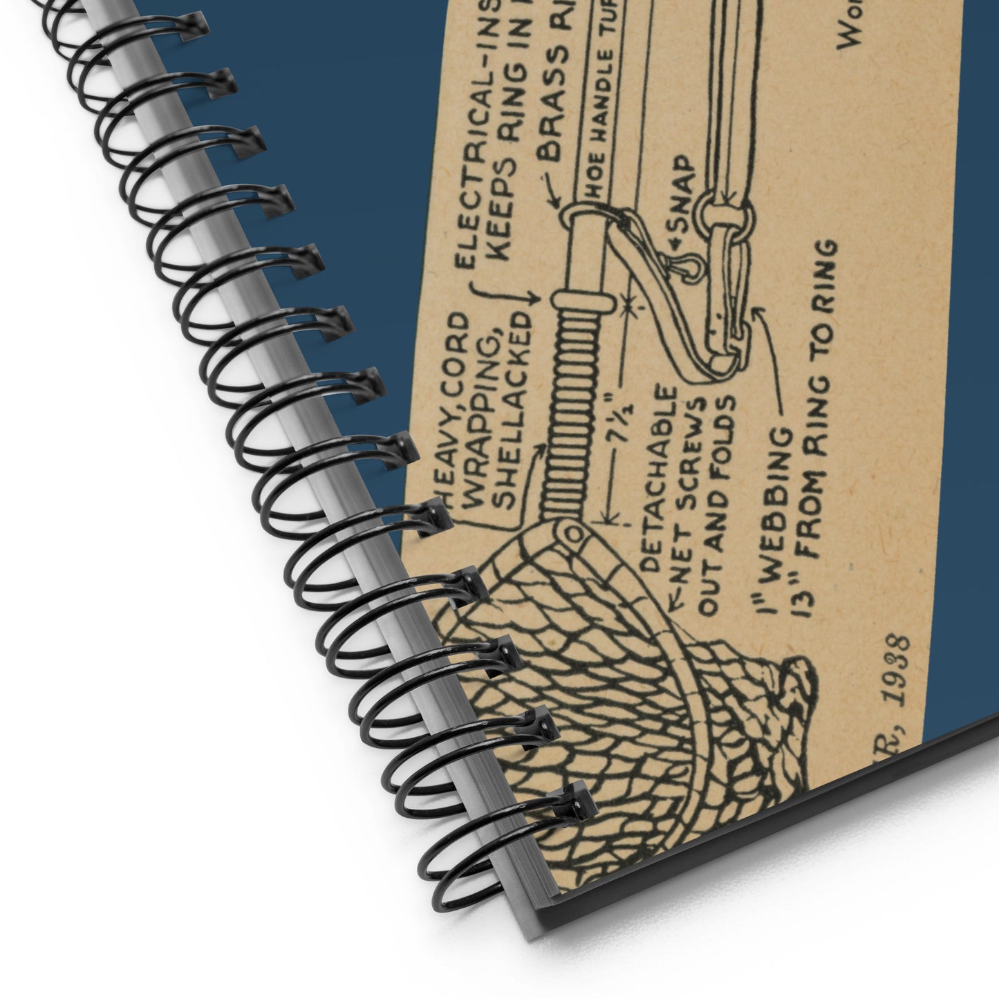 Vintage Fishing Net Spiral Notebook