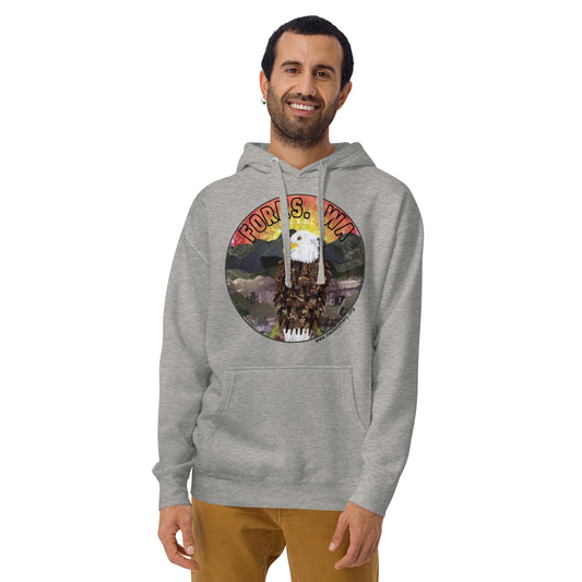 Bald Eagle Basking in the Sunset in Forks Unisex Hoodie