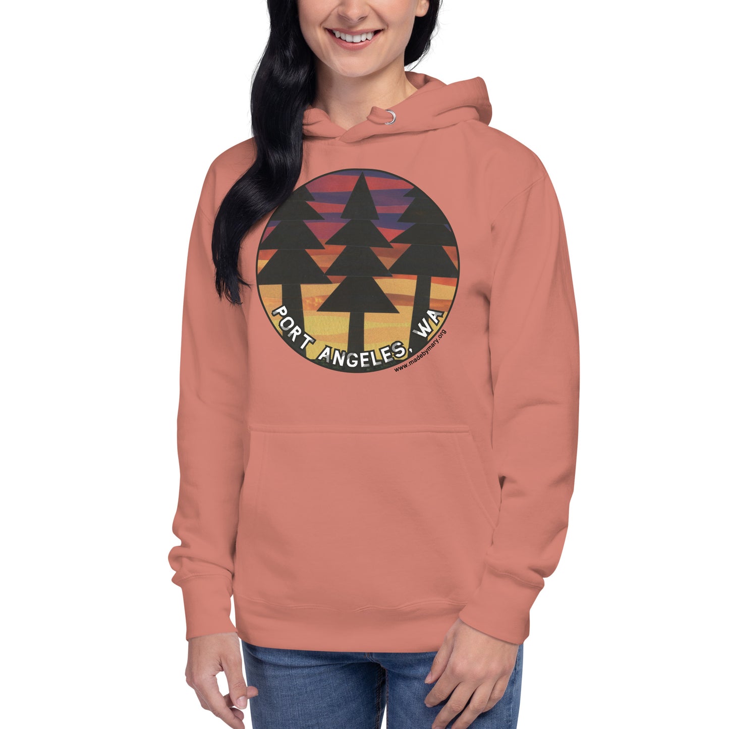 Evergreens in the Sunset in Port Angeles Unisex Hoodie