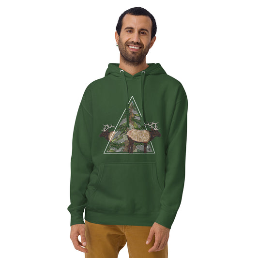 Roosevelt Elk in the Evergreens Unisex Hoodie