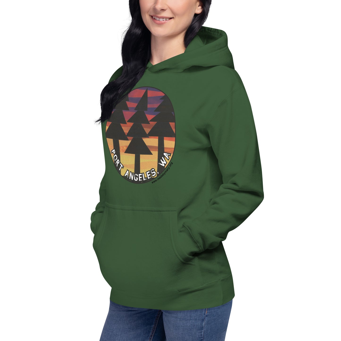 Evergreens in the Sunset in Port Angeles Unisex Hoodie