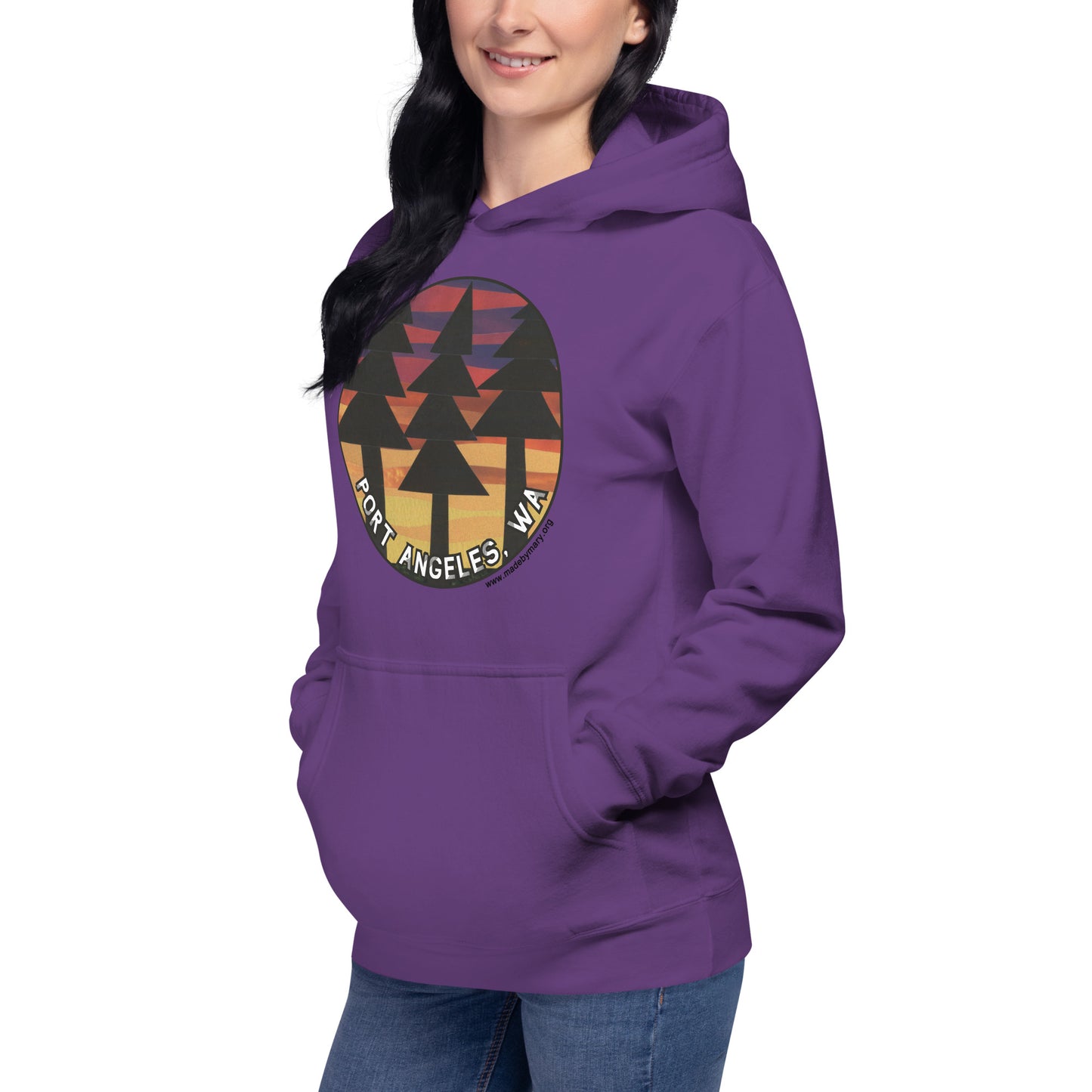 Evergreens in the Sunset in Port Angeles Unisex Hoodie