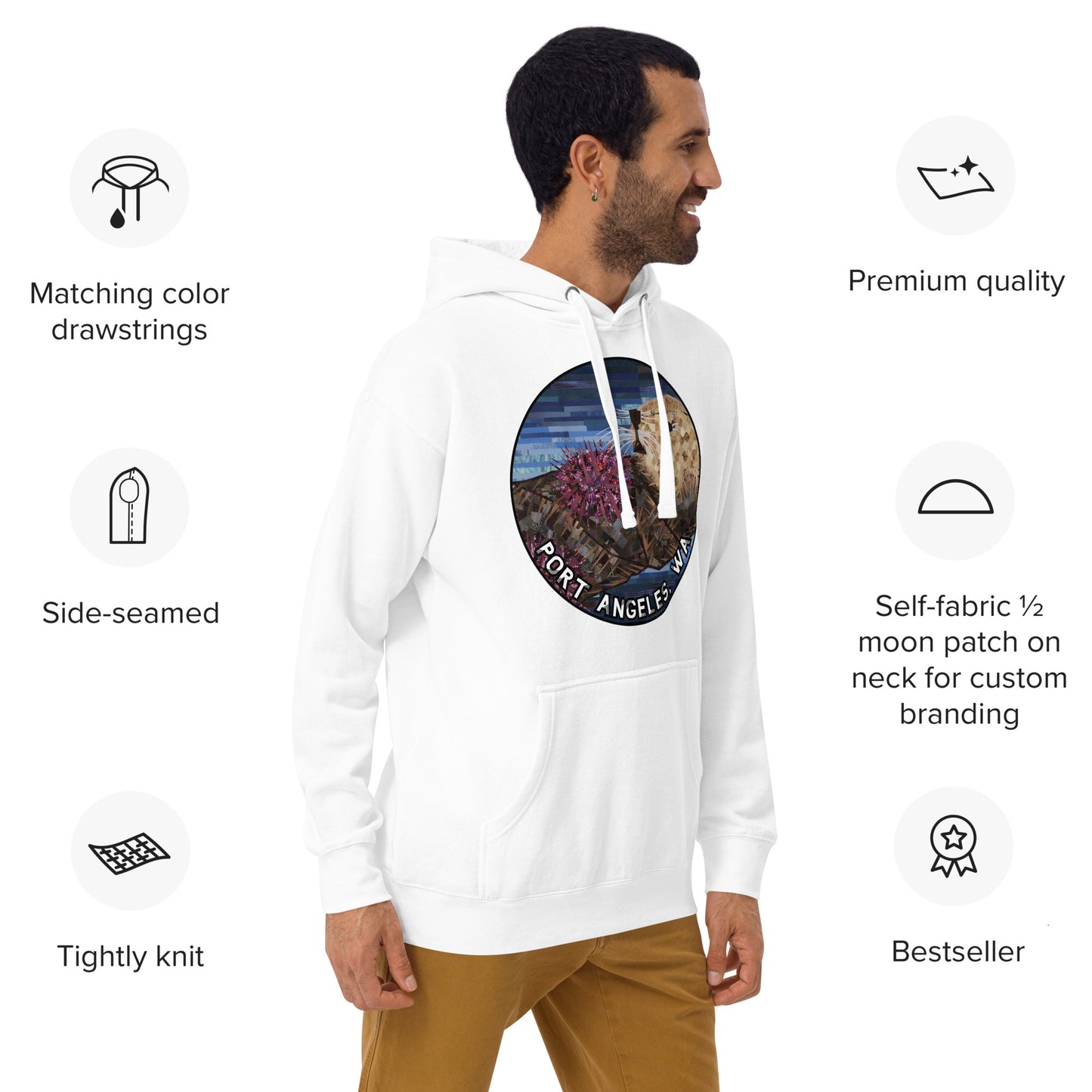 Snacking Sea Otter in Port Angeles Unisex Hoodie